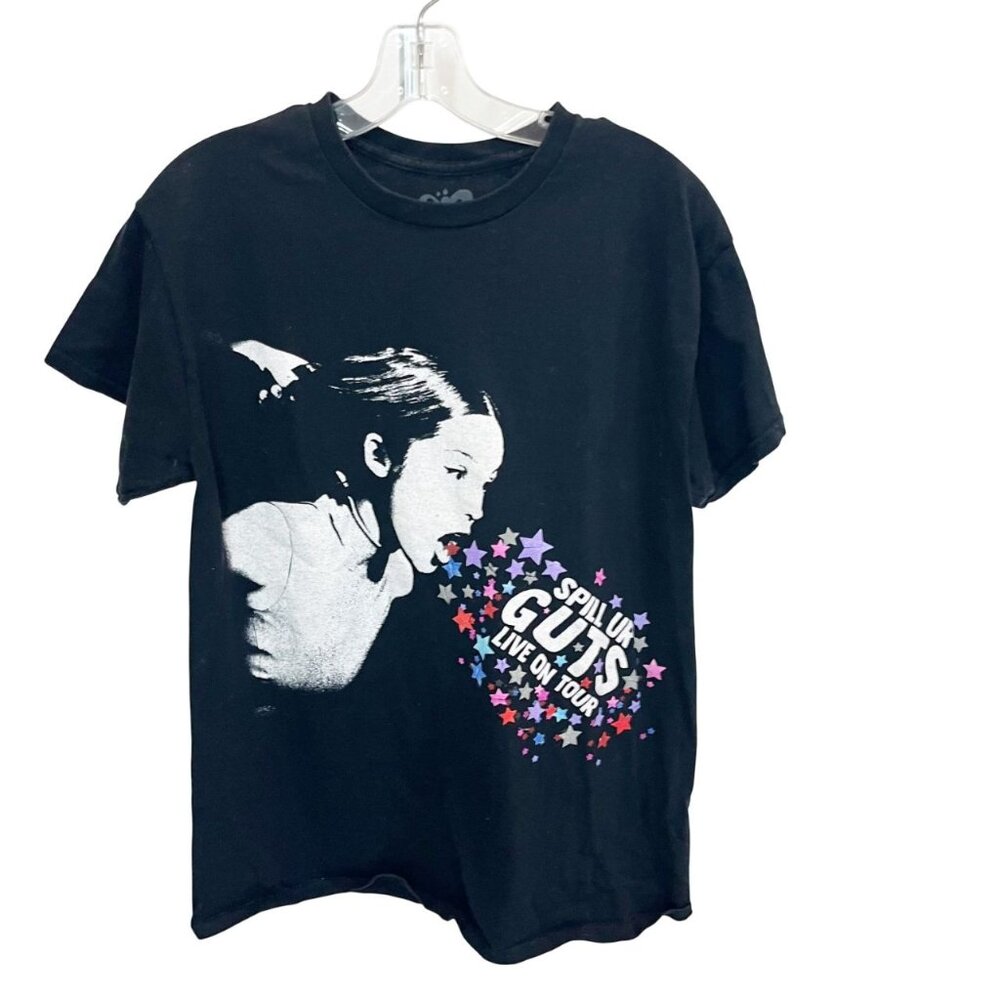 Olivia Rodrigo‎ Spill Ur Guts Tour Tee Black Band Merch Stars 2024 - Size Medium